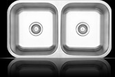 Sienna Piatto™ - Double Bowl Undermount Sink w/ Center Drains