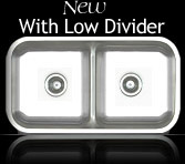Sienna Mezzo™ - Double Bowl Undermount Sink w/ Low Divider