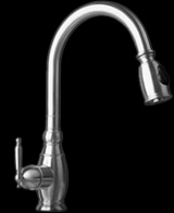 Sienna Fresca™ - Solid Stainless Steel Gooseneck Faucet w/ Pull-out
